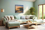 Journey Above the Clouds mountain canvas print, hanging on wall