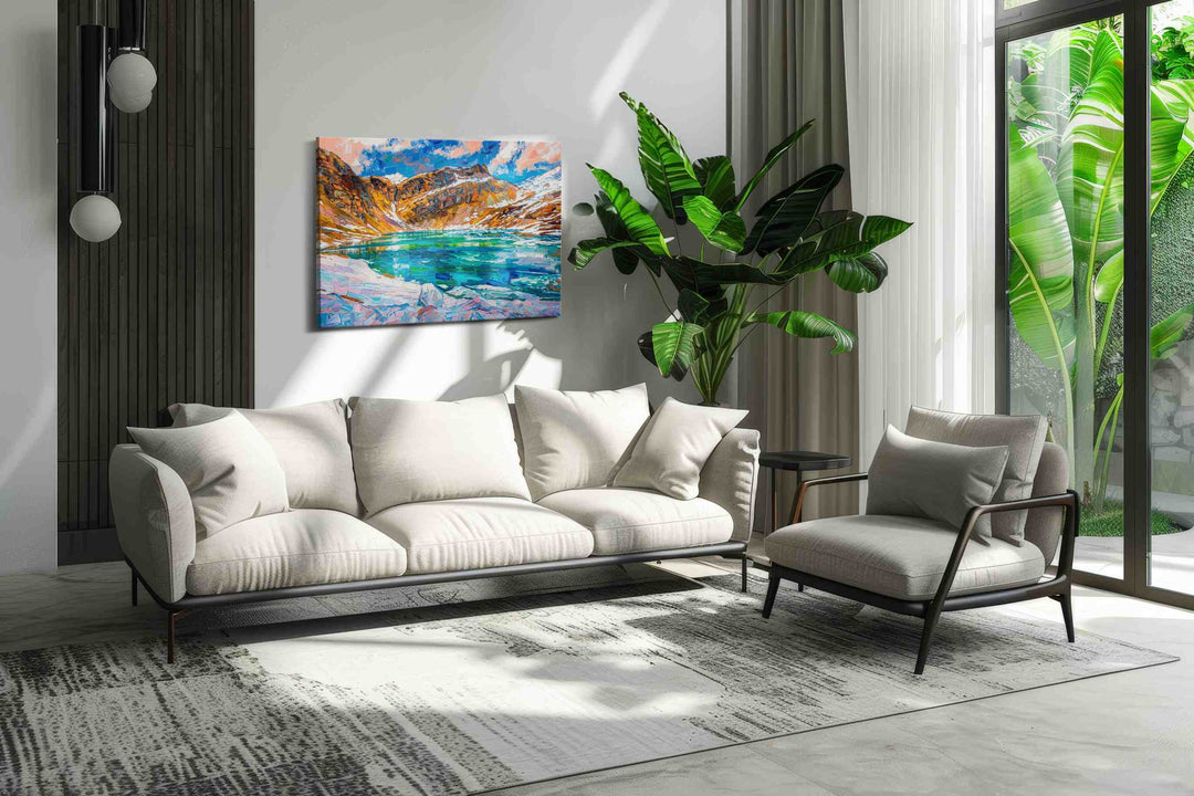 Prismatic Alpine Serenity - Landscape Canvas Print, Scenic Wall Art, Nature Canvas Art