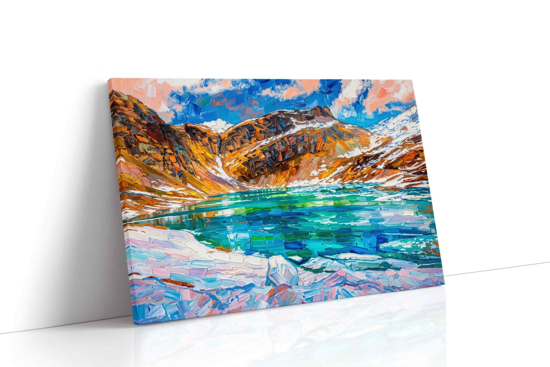 Prismatic Alpine Serenity landscape canvas print, gallery-wrapped, ready to hang