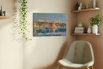 Reflections of Autumn Peaks landscape canvas print, hanging on wall — view 3