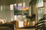 Vibrant Euphony at Sunset landscape canvas print, on wall, lifestyle preview