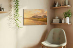 Whispers of a Golden Horizon landscape canvas print, hanging on wall — view 3