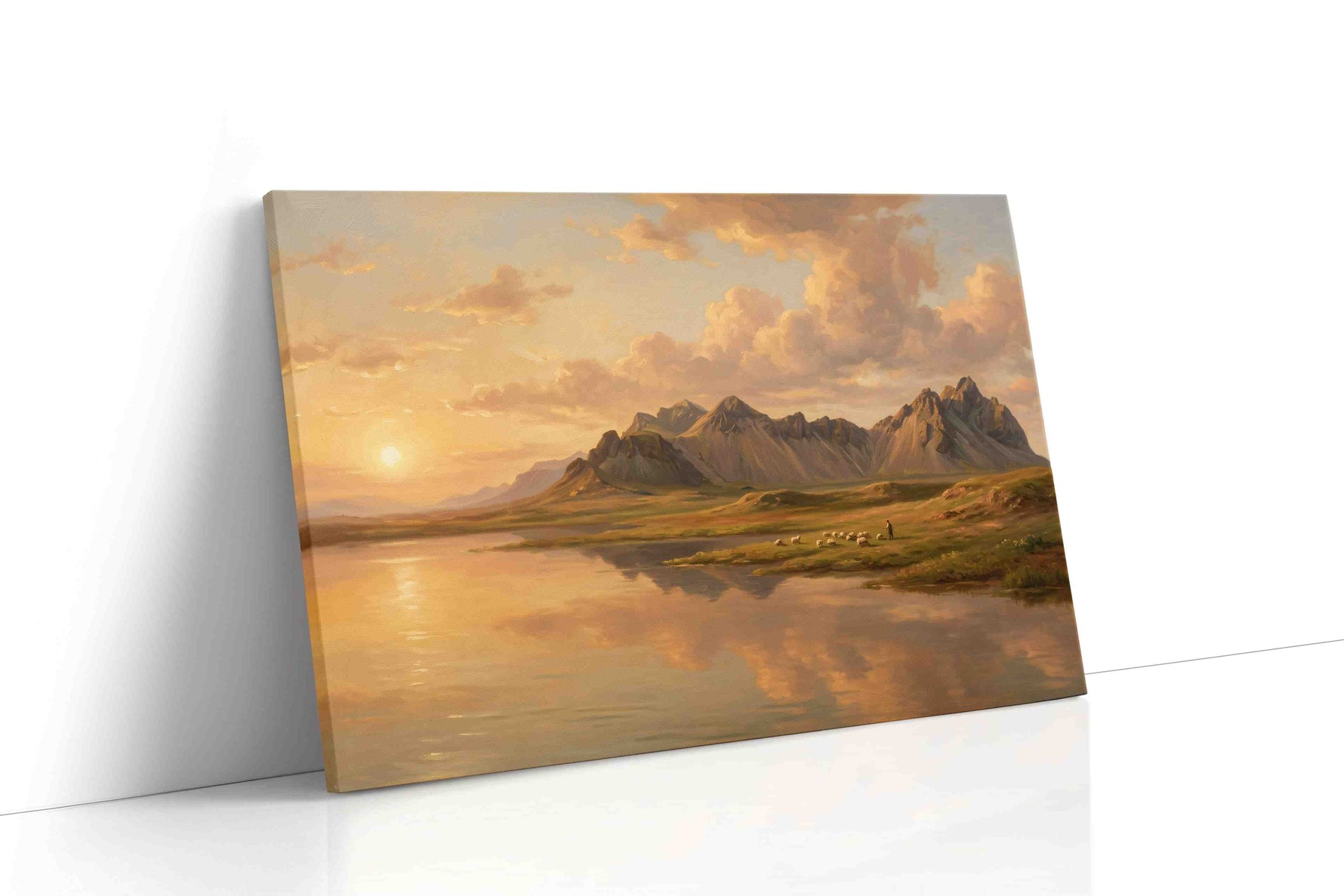Whispers of a Golden Horizon landscape canvas print gallery-wrapped landscape canvas studio shot
