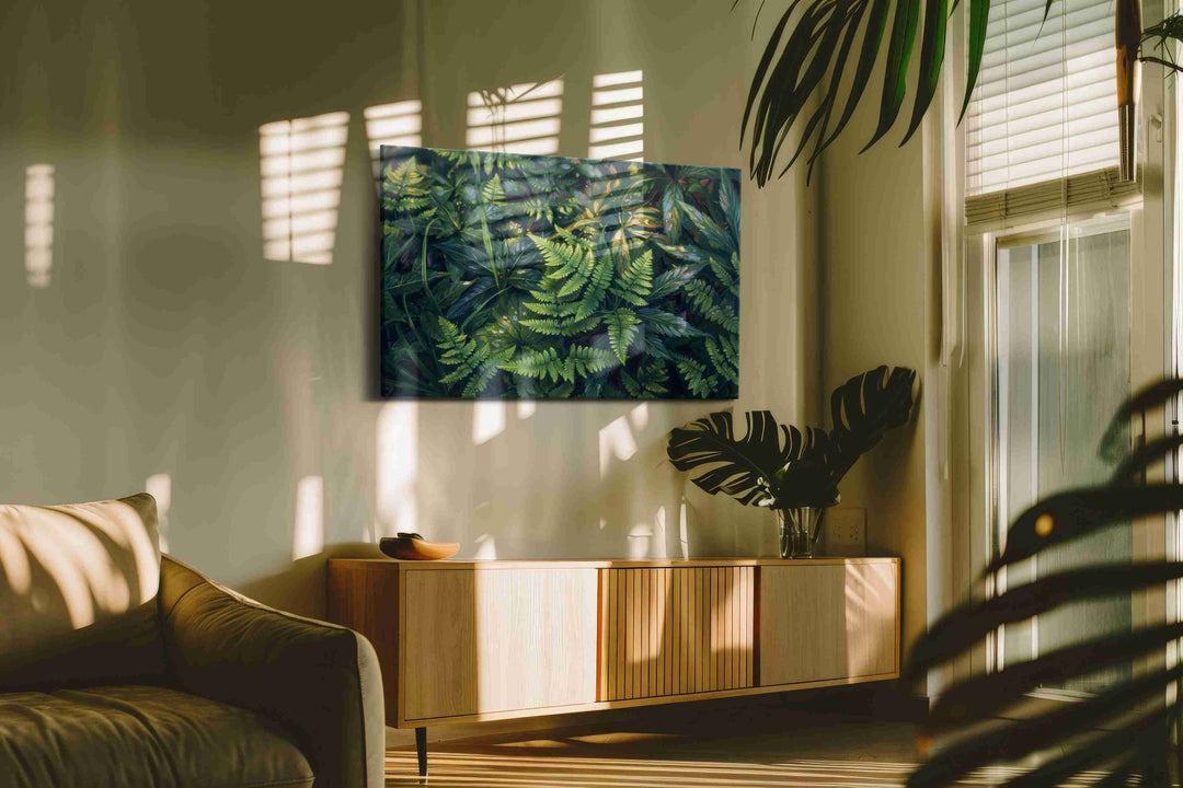 Lush Serenity - Leaf Wall Art, Botanical Canvas Print, Nature Decor