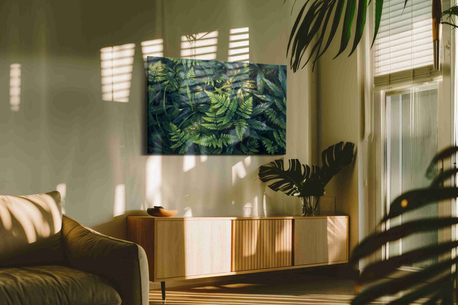 Lush Serenity - Leaf Wall Art, Botanical Canvas Print, Nature Decor