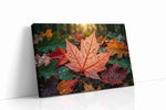 Whispers of Autumn Dew leaves canvas print gallery-wrapped landscape canvas studio shot