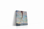 Cherry Blossoms and Serene Peaks landscape canvas print, gallery-wrapped, ready to hang