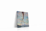 Cherry Blossoms and Serene Peaks landscape canvas print gallery-wrapped portrait canvas studio shot