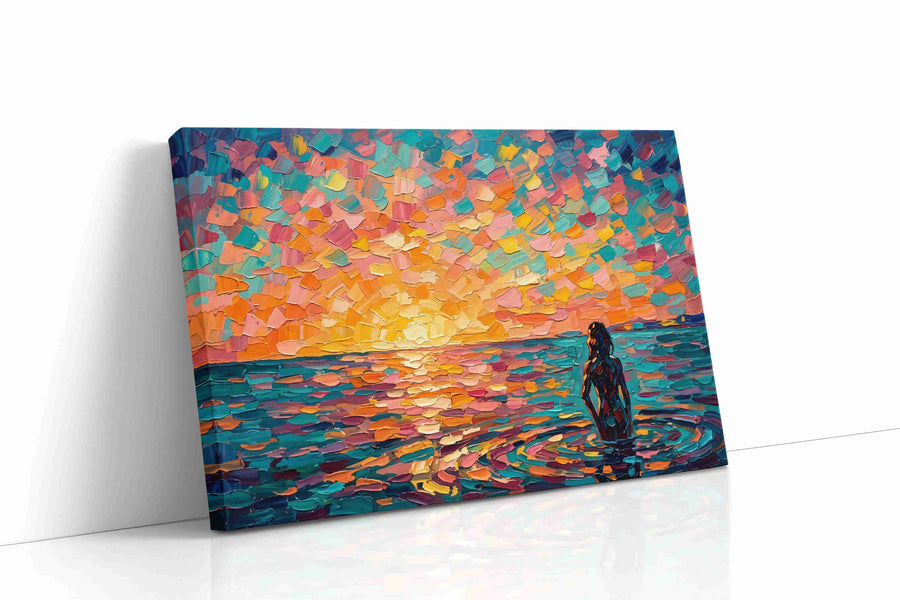 Sunset Symphony in Color landscape canvas print gallery-wrapped landscape canvas studio shot