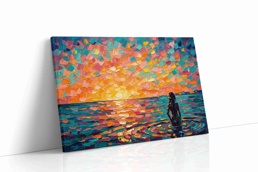 Sunset Symphony in Color landscape canvas print, gallery-wrapped, ready to hang