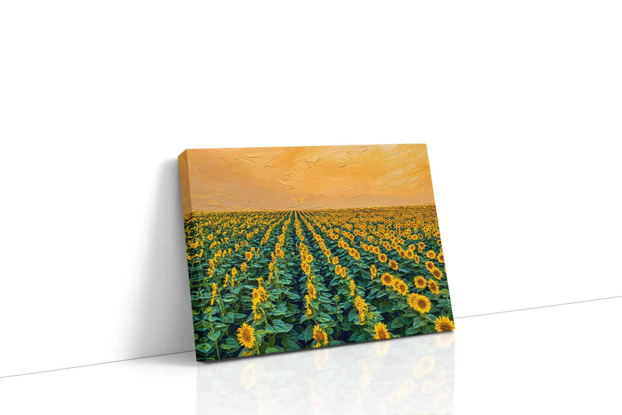 Golden Symphony of Sunflowers sunflowers canvas print, gallery-wrapped, ready to hang