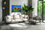 Radiant Sunlit Blooms sunflowers canvas print, on wall, lifestyle preview