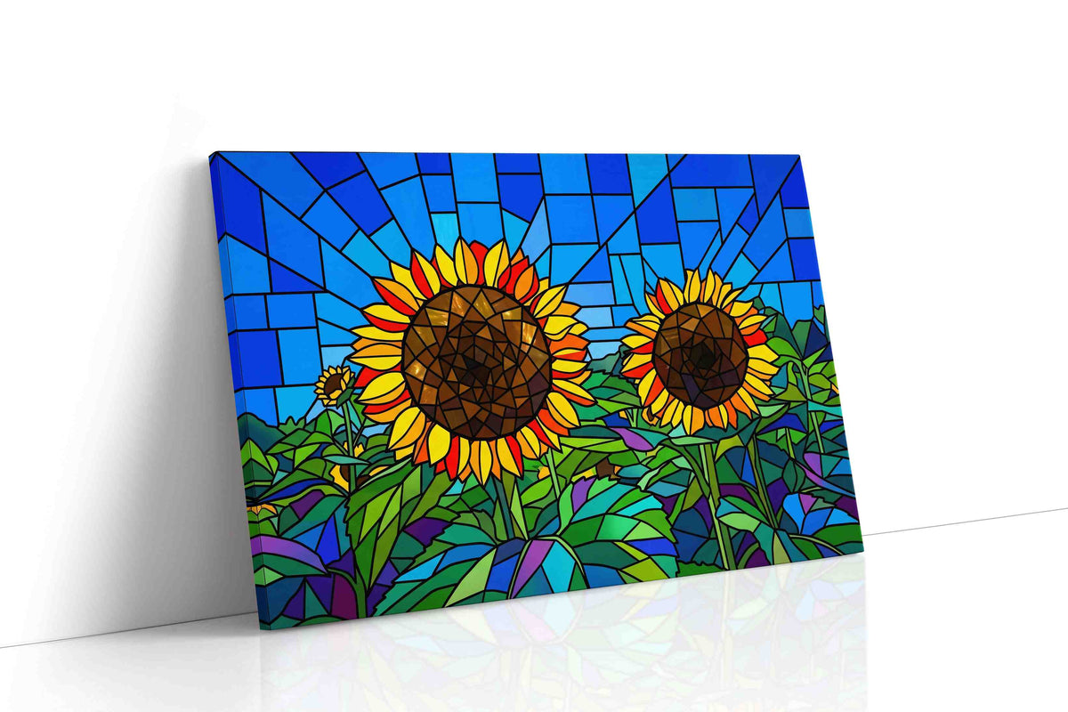 Radiant Sunlit Blooms sunflowers canvas print, gallery-wrapped, ready to hang