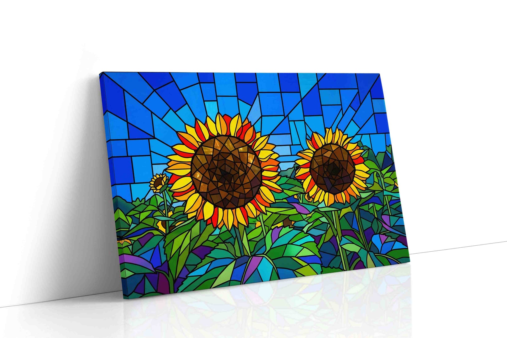 Radiant Sunlit Blooms sunflowers canvas print, gallery-wrapped, ready to hang