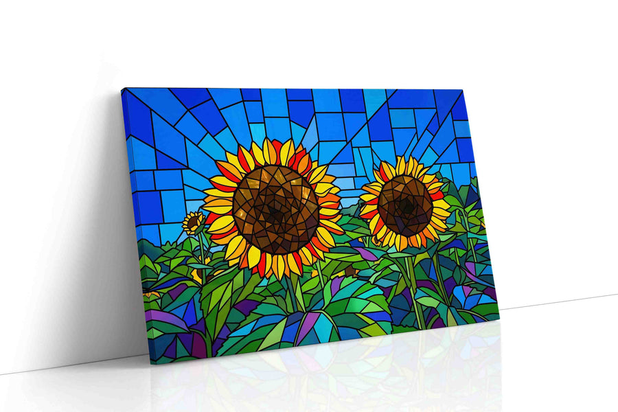 Radiant Sunlit Blooms sunflowers canvas print, gallery-wrapped, ready to hang