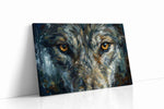 Eyes of the Wilderness wolf canvas print, gallery-wrapped, ready to hang