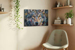 Luminous Gaze of the Wild - Wolf Wall Art, Wildlife Canvas Print, Nature Predator Art