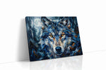 Lunar Guardian wolf canvas print gallery-wrapped landscape canvas studio shot