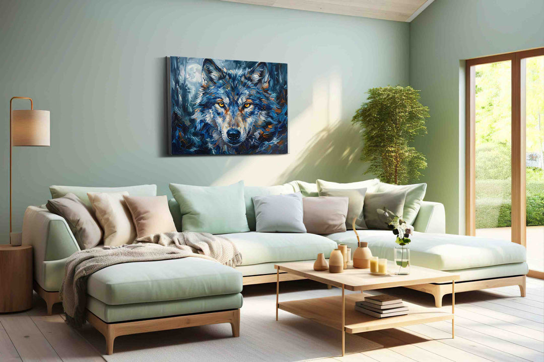 Lunar Guardian - Wolf Wall Art, Wildlife Canvas Print, Nature Predator Art