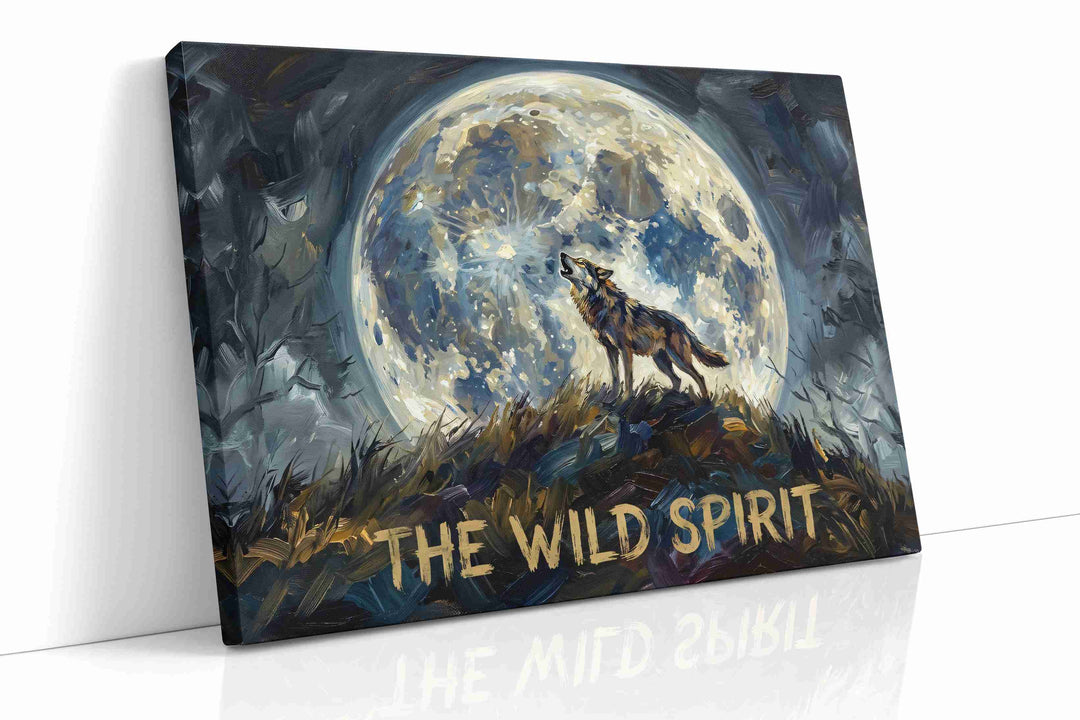 Lunar Howl Symphony - Wolf Wall Art, Wildlife Canvas Print, Nature Predator Art