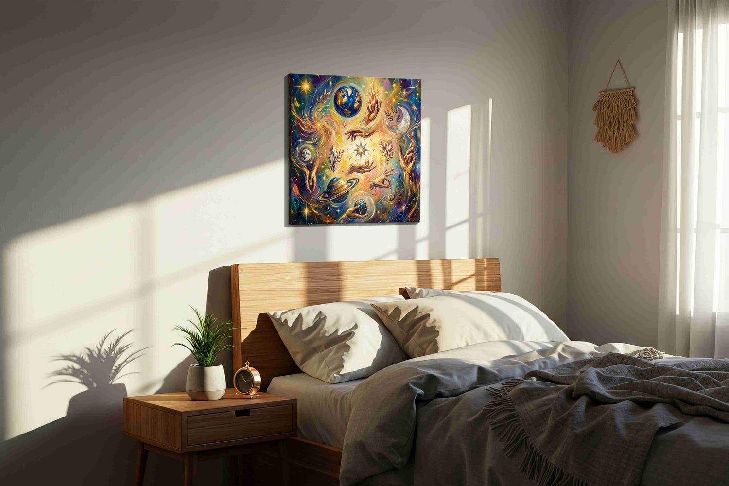 Celestial Harmony - Fortune, Feng Shui Wall Art, Prosperity Canvas Print, Good Luck Decor