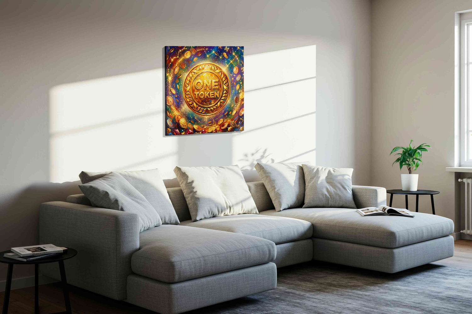 Celestial Wealth Unveiled - Fortune, Feng Shui Wall Art, Prosperity Canvas Print, Good Luck Decor