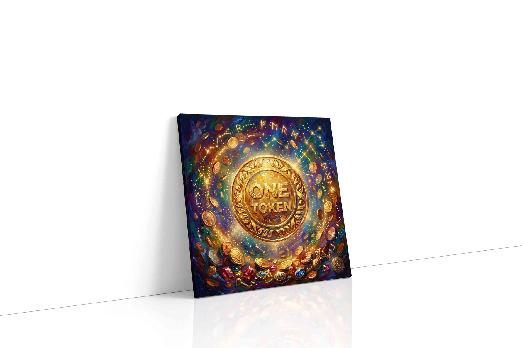 Celestial Wealth Unveiled fortune canvas print, gallery-wrapped, ready to hang