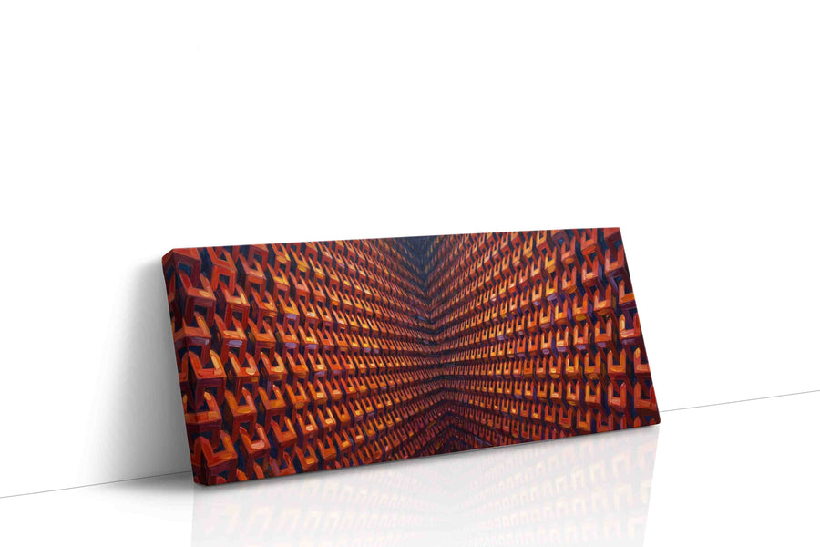 Echoes of the Infinite geometric canvas print gallery-wrapped landscape canvas studio shot