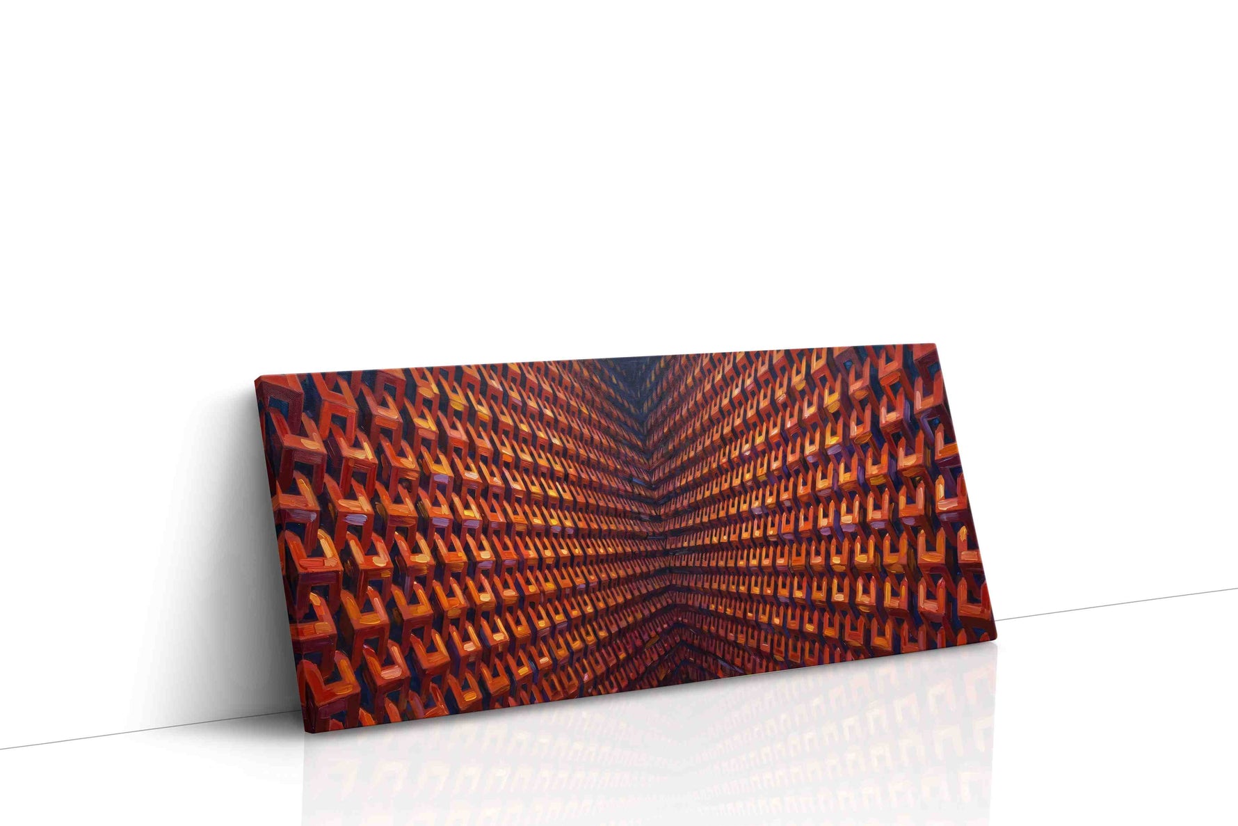 Echoes of the Infinite geometric canvas print, gallery-wrapped, ready to hang