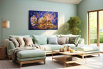 Ethereal Gold Cascade - Fortune, Feng Shui Wall Art, Prosperity Canvas Print, Good Luck Decor