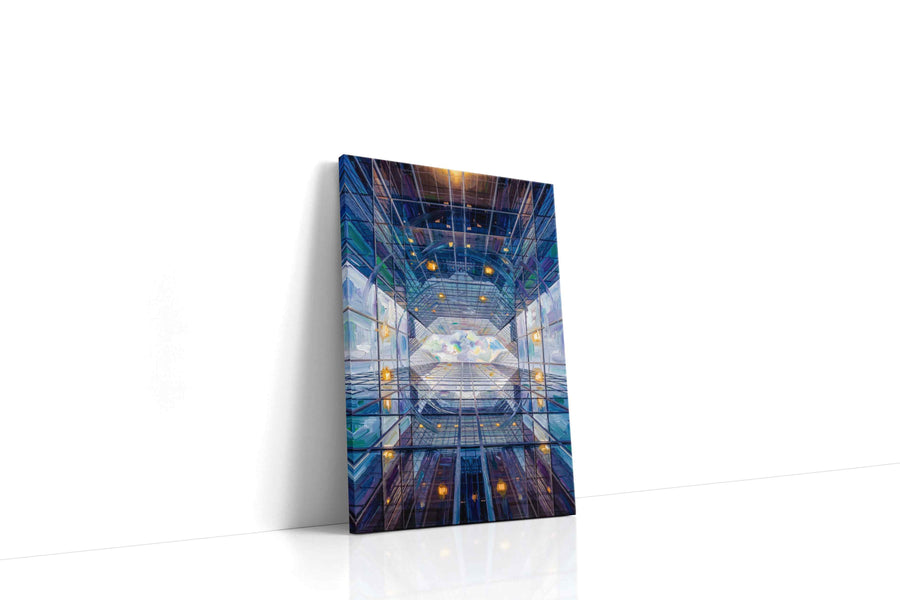 Infinite Reflections of the Sky geometric canvas print, gallery-wrapped, ready to hang