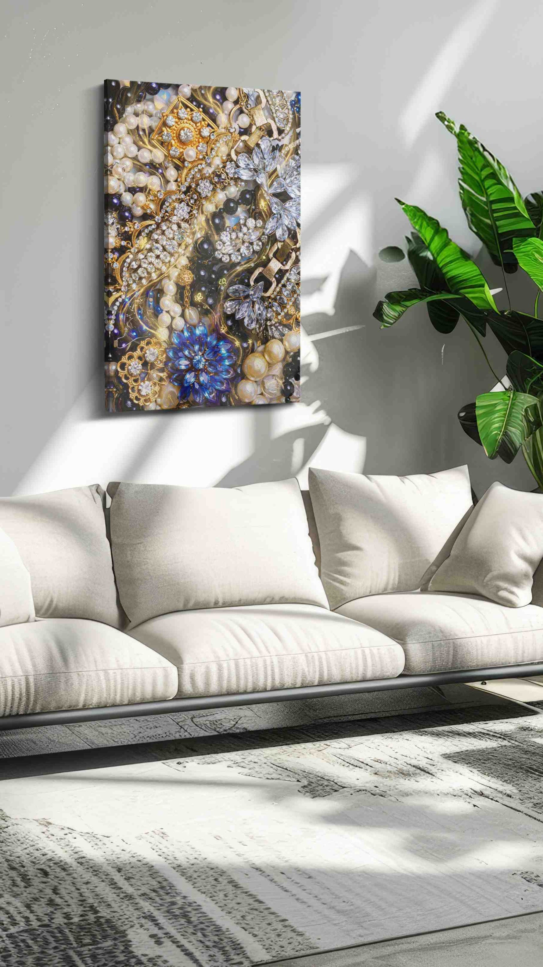 Opulent Elegance - Fortune, Feng Shui Wall Art, Prosperity Canvas Print, Good Luck Decor