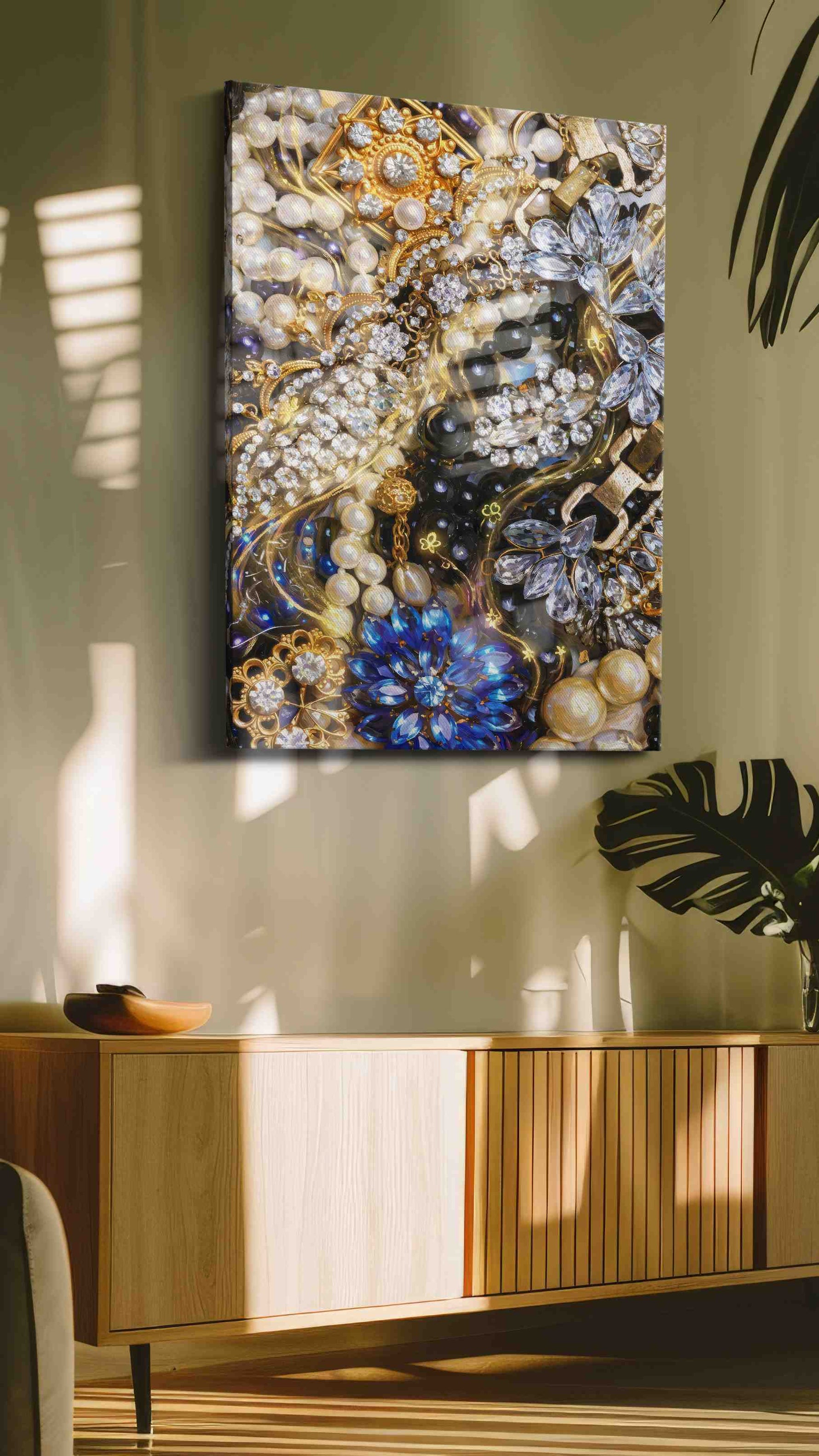 Opulent Elegance fortune canvas print, on wall, lifestyle preview