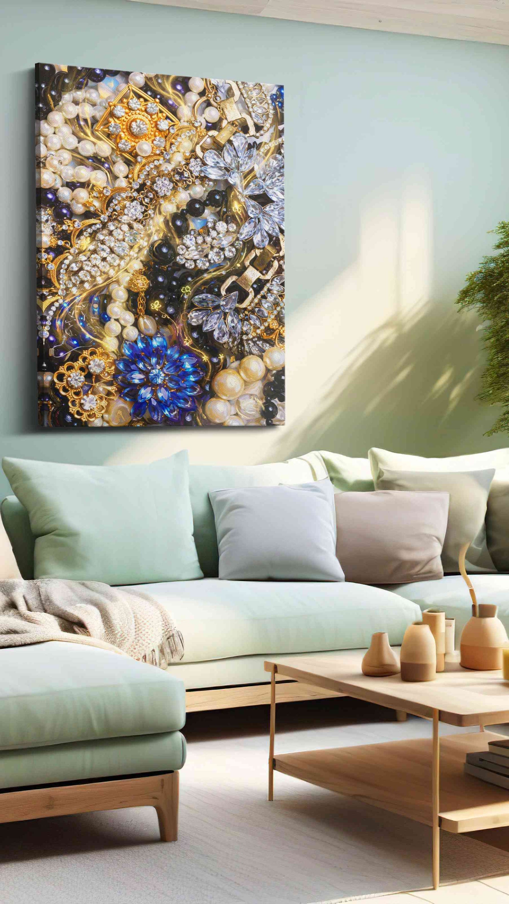 Opulent Elegance fortune canvas print, hanging on wall