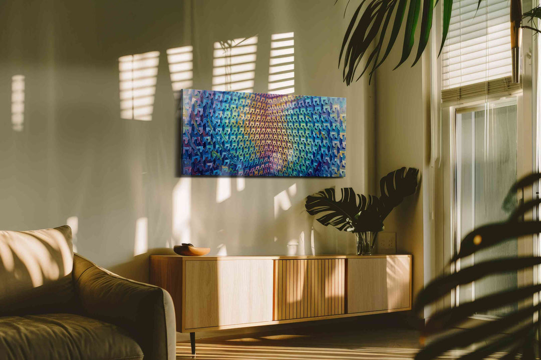 Prismatic Labyrinth - Geometric, Geometric Wall Art, Abstract Canvas Print, Modern Decor
