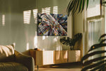 Urban Energies Unleashed modern canvas print in a hung canvas mockup