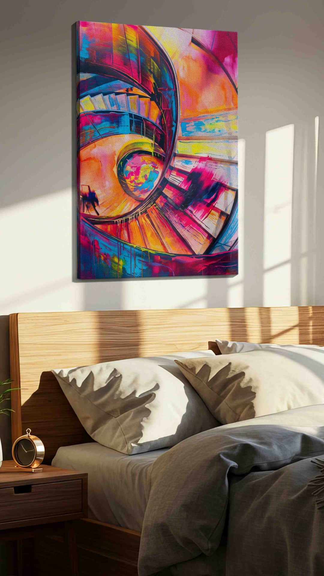 Vortex of Vivid Whirl - Modern, Modern Wall Art, Contemporary Canvas Print, Minimalist Decor