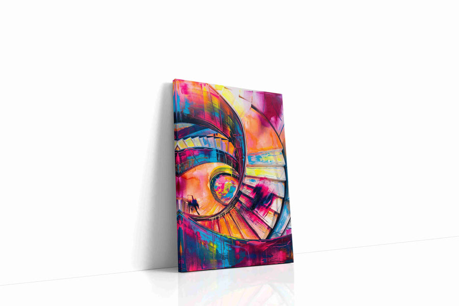 Vortex of Vivid Whirl modern canvas print, gallery-wrapped, ready to hang