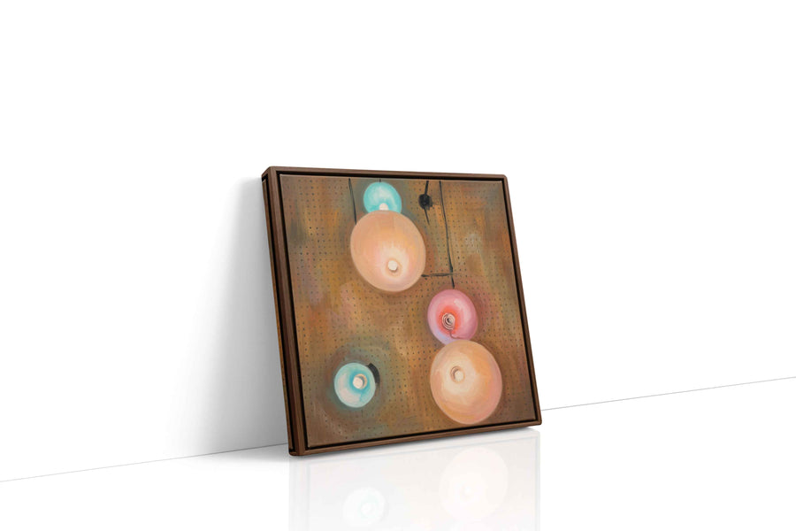 Whispers of Luminescence minimalist canvas print gallery-wrapped square canvas studio shot