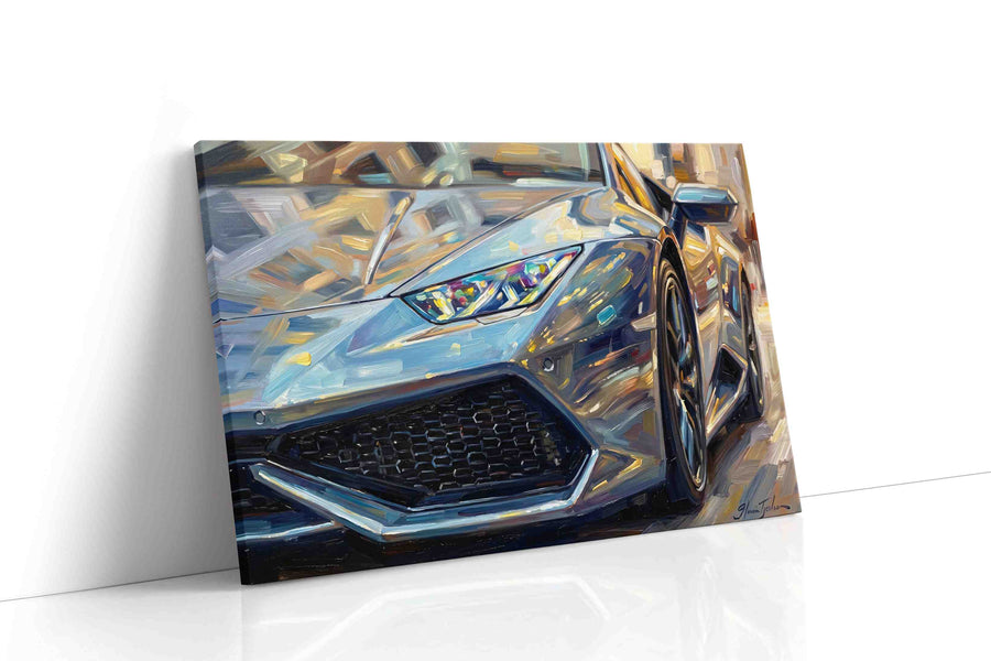 Chromatic Velocity automobile canvas print, gallery-wrapped, ready to hang