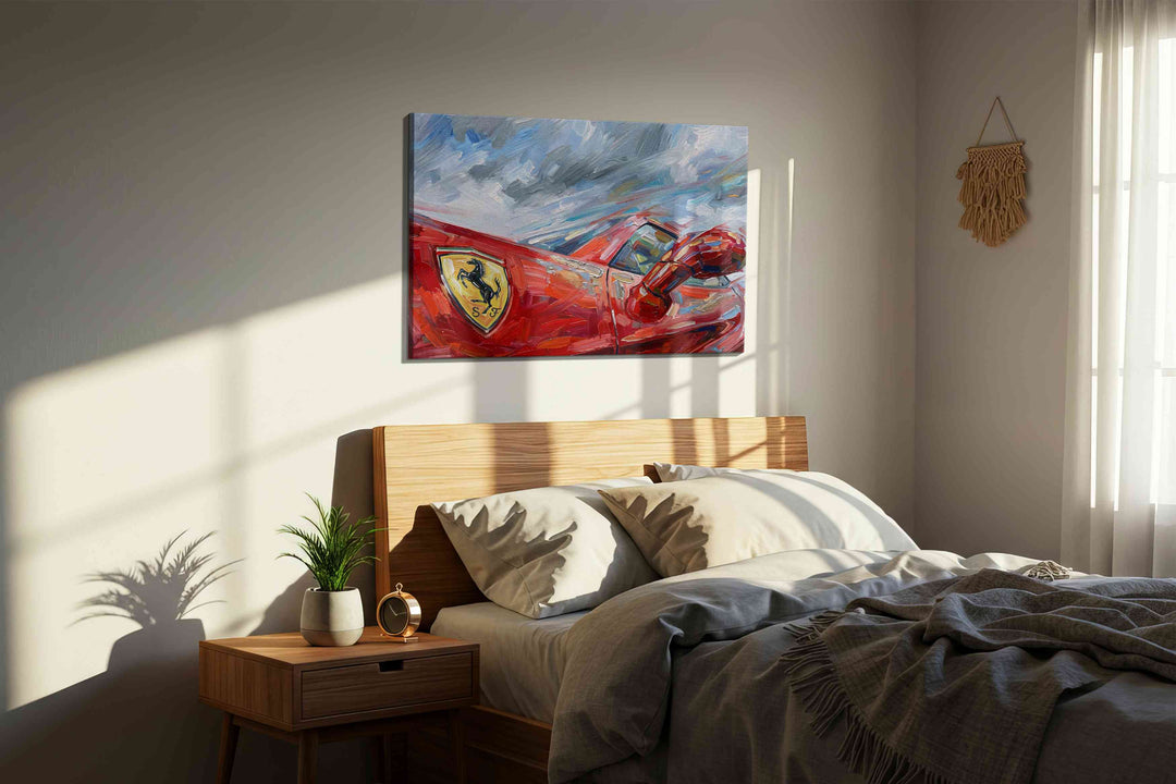 Crimson Velocity II - Automobile Wall Art, Classic Car Canvas Print, Automotive Decor