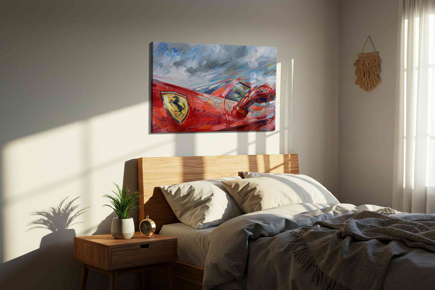 Crimson Velocity II - Automobile Wall Art, Classic Car Canvas Print, Automotive Decor