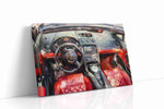 Crimson Velocity III automobile canvas print gallery-wrapped landscape canvas studio shot