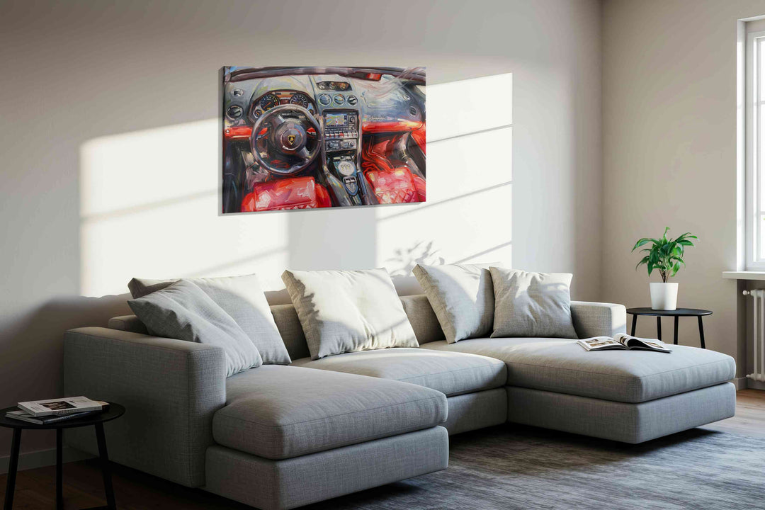 Crimson Velocity III - Automobile Wall Art, Classic Car Canvas Print, Automotive Decor