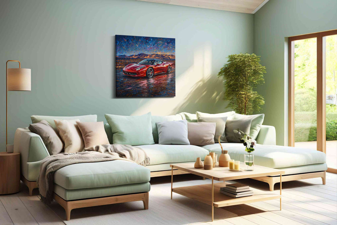 Crimson Velocity IV - Automobile Wall Art, Classic Car Canvas Print, Automotive Decor