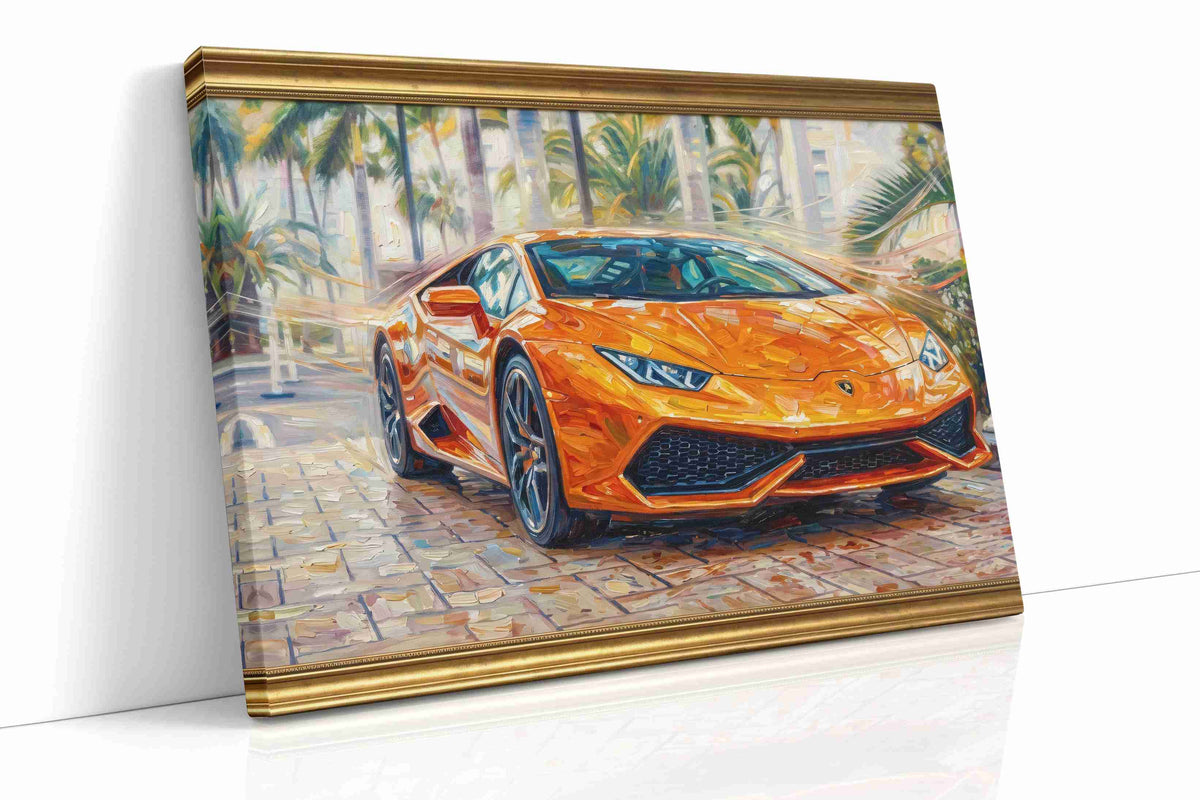 Tropical Velocity automobile canvas print, gallery-wrapped, ready to hang