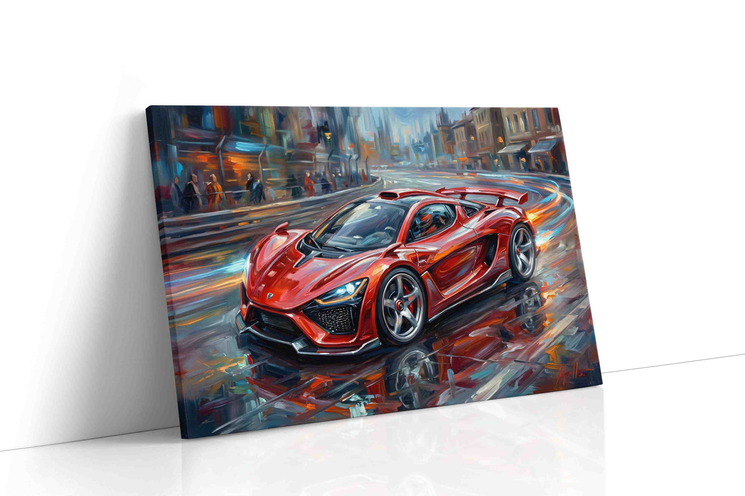 Urban Velocity automobile canvas print, gallery-wrapped, ready to hang