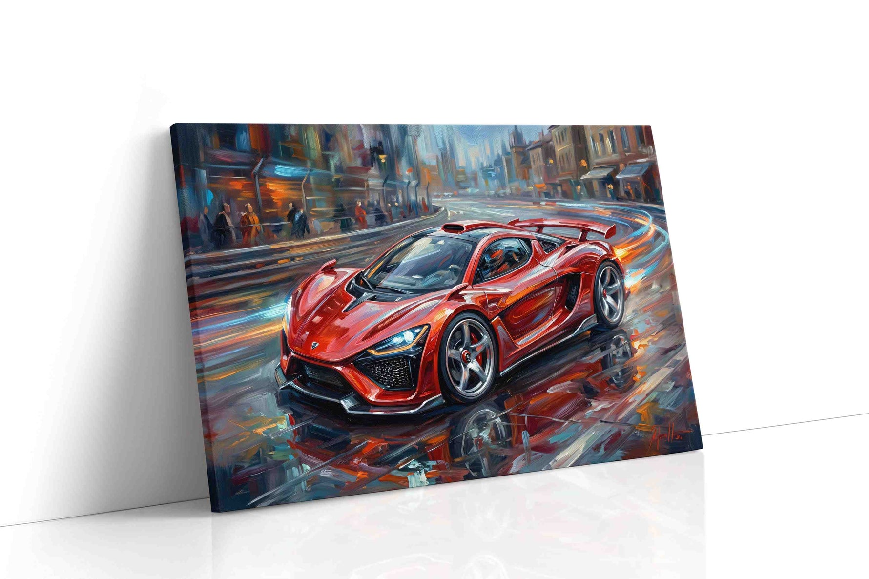 Urban Velocity automobile canvas print, gallery-wrapped, ready to hang