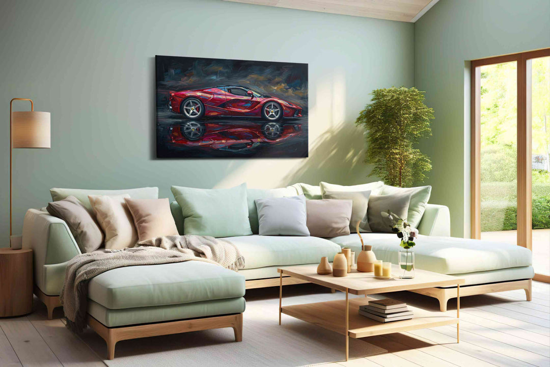 Velocity in Crimson - Automobile Wall Art, Classic Car Canvas Print, Automotive Decor