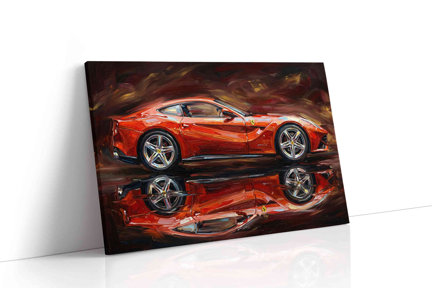 Velocity in Crimson Hues automobile canvas print, gallery-wrapped, ready to hang